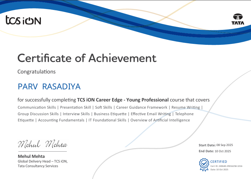 TCS iON Career Edge - Young Professional