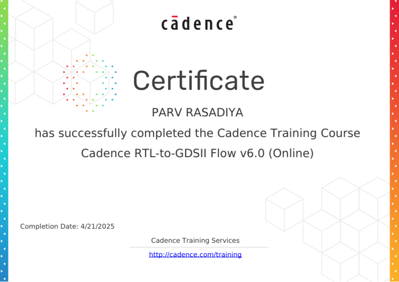 Cadence RTL to GDSII Flow v6.0